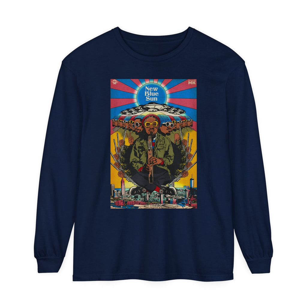 Blue Sun - Unisex Comfort Colors Long Sleeve T-Shirt Hoodie, Sweatshirt | CiraTrend.com (Image 2)