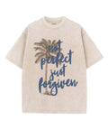 Not Perfect Just Forgiven Unisex Washed Christian T-shirt Hoodie, Sweatshirt | CiraTrend.com (Image 1)