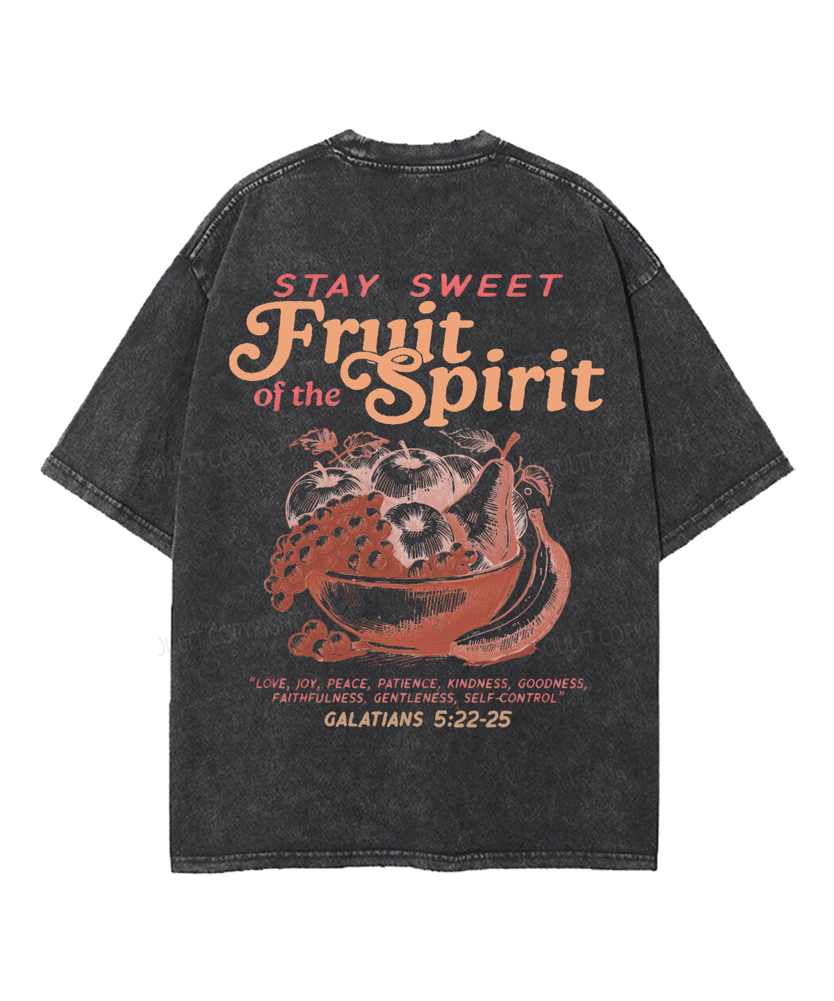 Fruit Of The Spirit Double Sided Unisex Washed Christian T-shirt Style019 Hoodie, Sweatshirt | CiraTrend.com (Image 4)