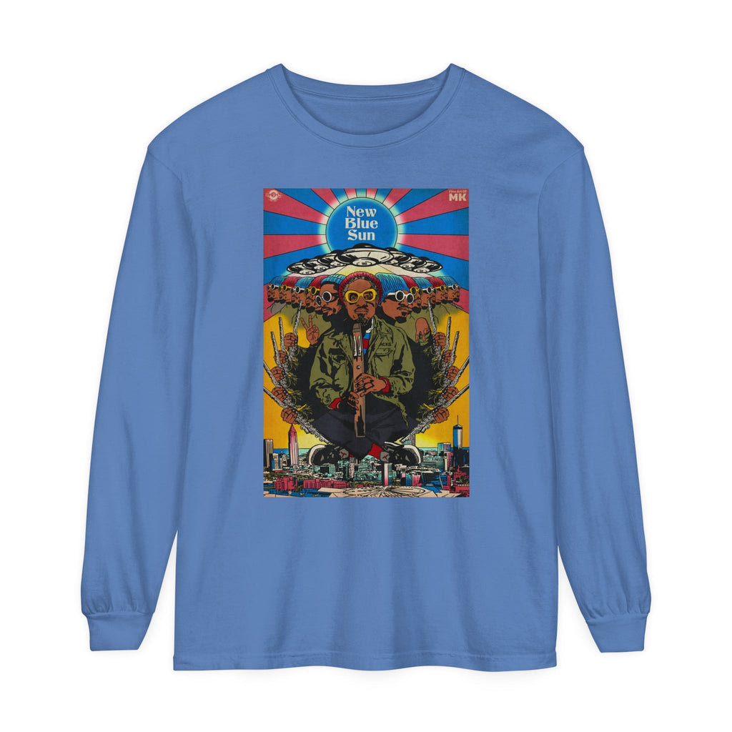 Blue Sun - Unisex Comfort Colors Long Sleeve T-Shirt Hoodie, Sweatshirt | CiraTrend.com (Image 3)