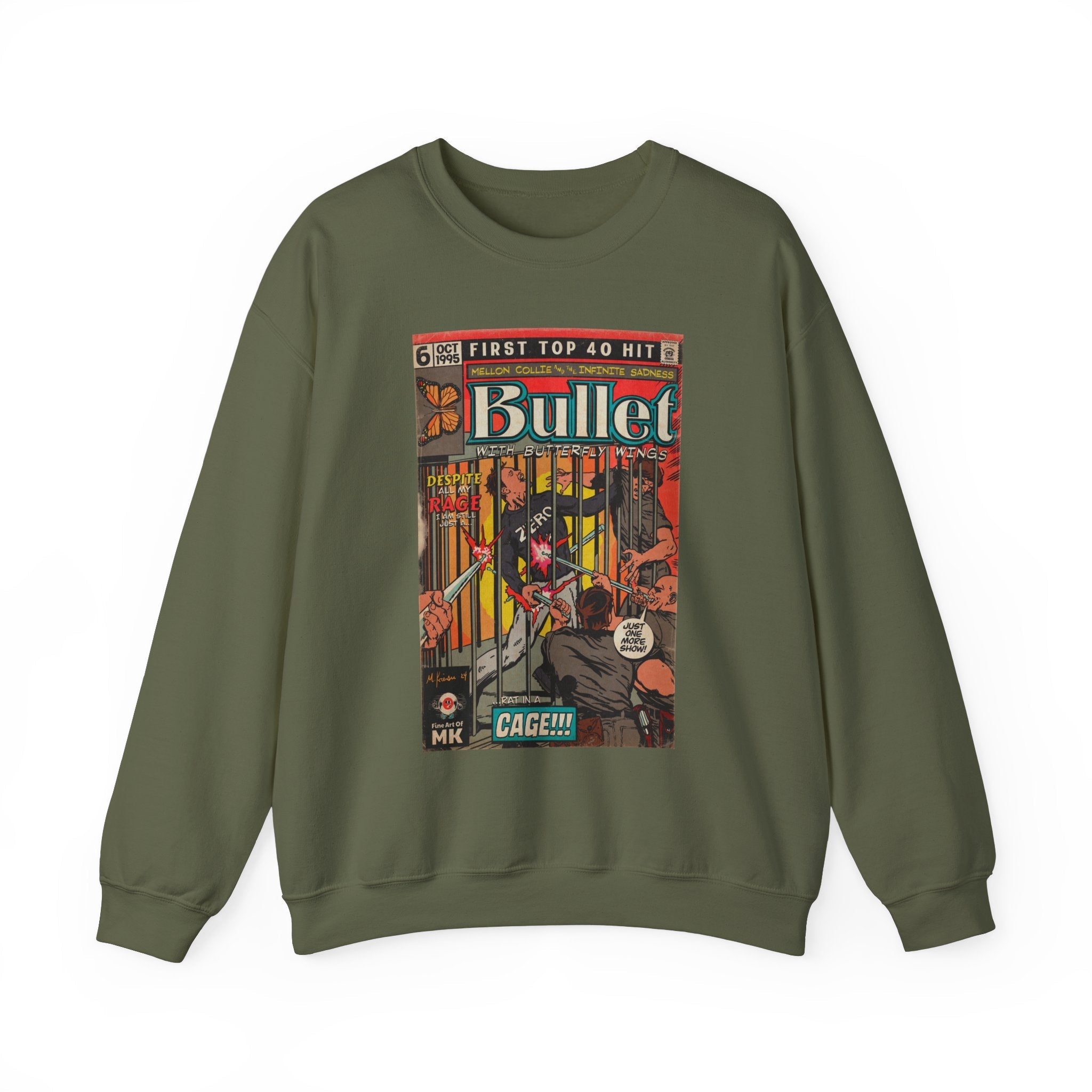 Bullet With Butterfly Wings - Unisex Heavy BlendÃ¢â€žÂ¢ Crewneck Sweatshirt T-Shirts, Hoodie | CiraTrend.com (Image 3)