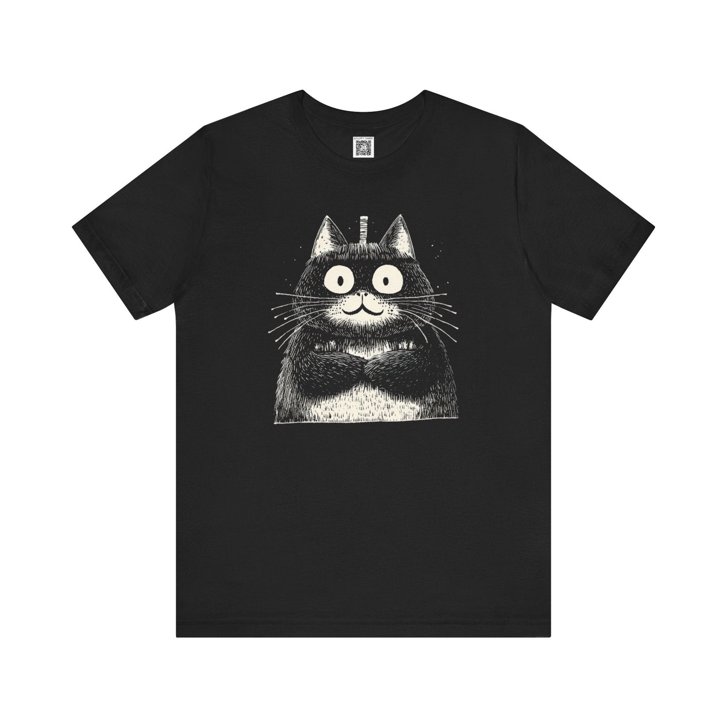 Whimsical Cat Graphic Tee Style057