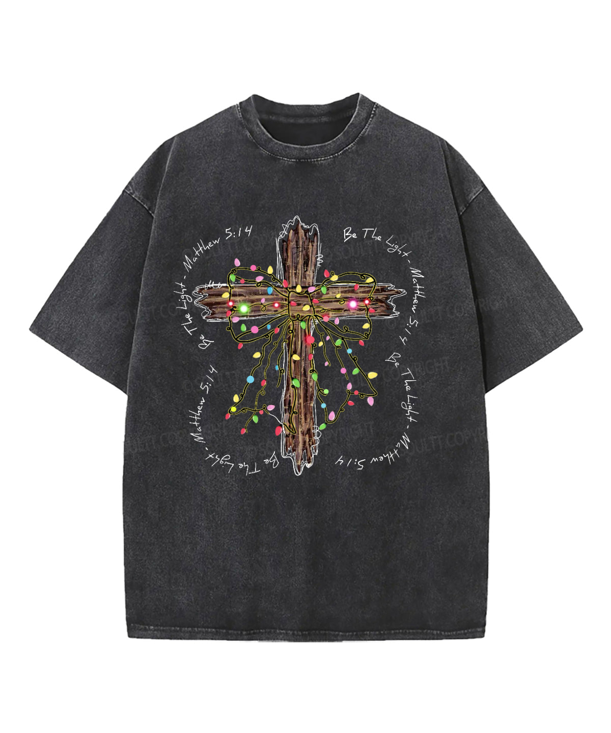 Be The Light Washed Christian T-shirt Style006 Hoodie, Sweatshirt | CiraTrend.com (Image 2)