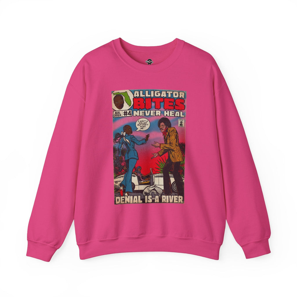 Denial is a River - Alligator Bites - Unisex Heavy BlendÃ¢â€žÂ¢ Crewneck Sweatshirt T-Shirts, Hoodie (Image 1)