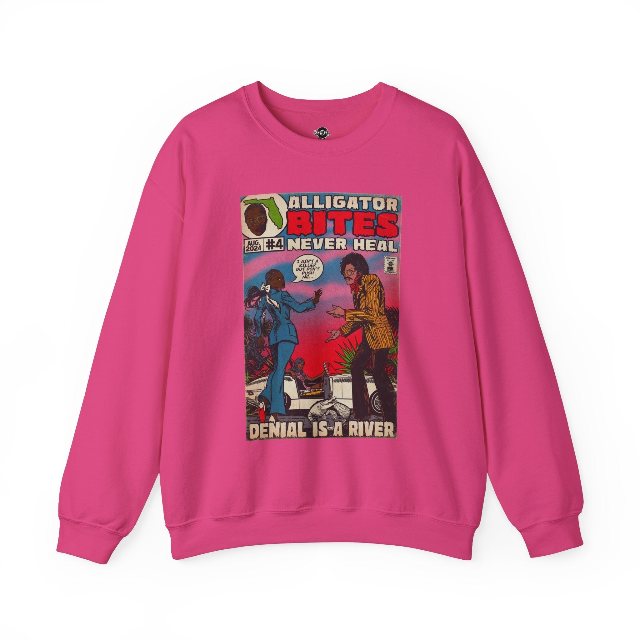 Denial is a River - Alligator Bites - Unisex Heavy BlendÃ¢â€žÂ¢ Crewneck Sweatshirt T-Shirts, Hoodie (Image 1)