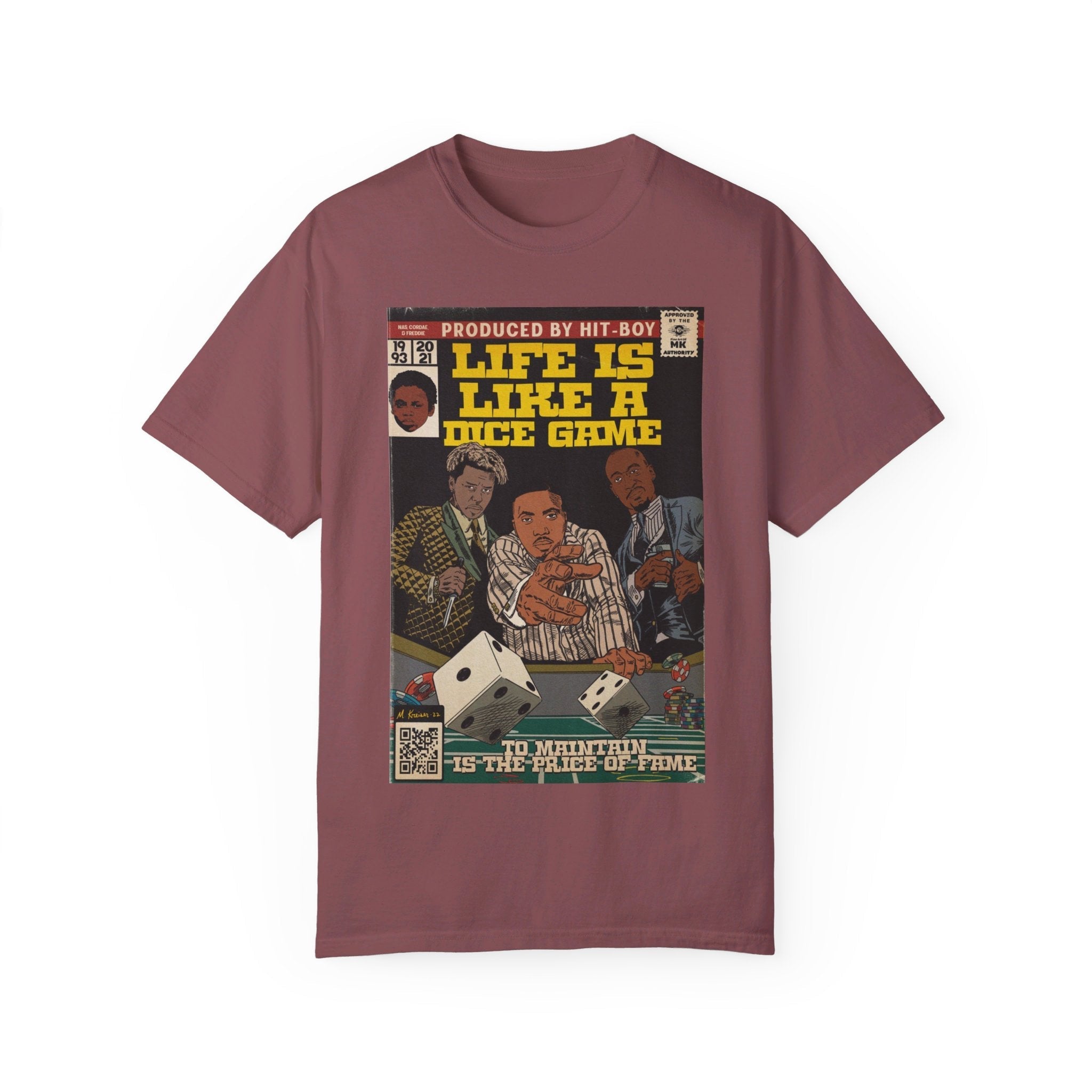 Life is Like a Dice Game - Unisex Comfort Colors T-shirt Hoodie, Sweatshirt | CiraTrend.com (Image 2)
