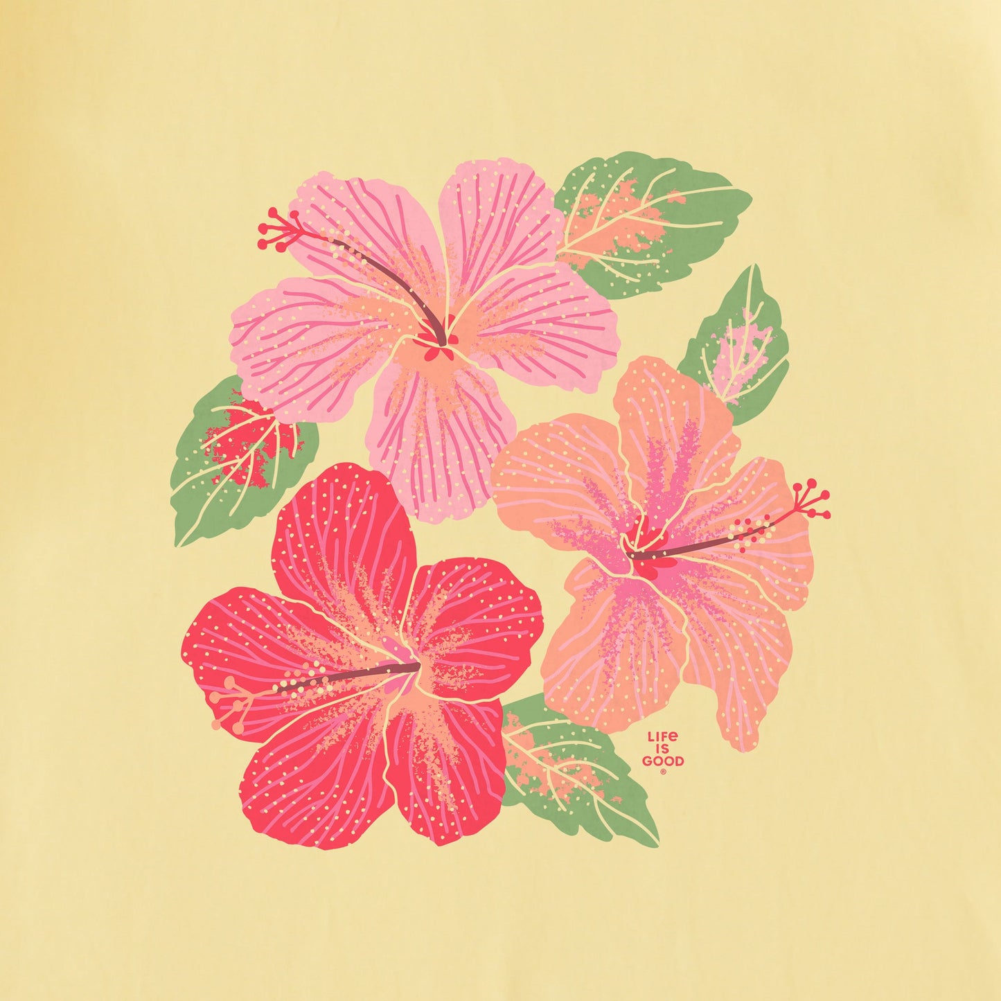 Women's Happy Hibiscus Short Sleeve Tee