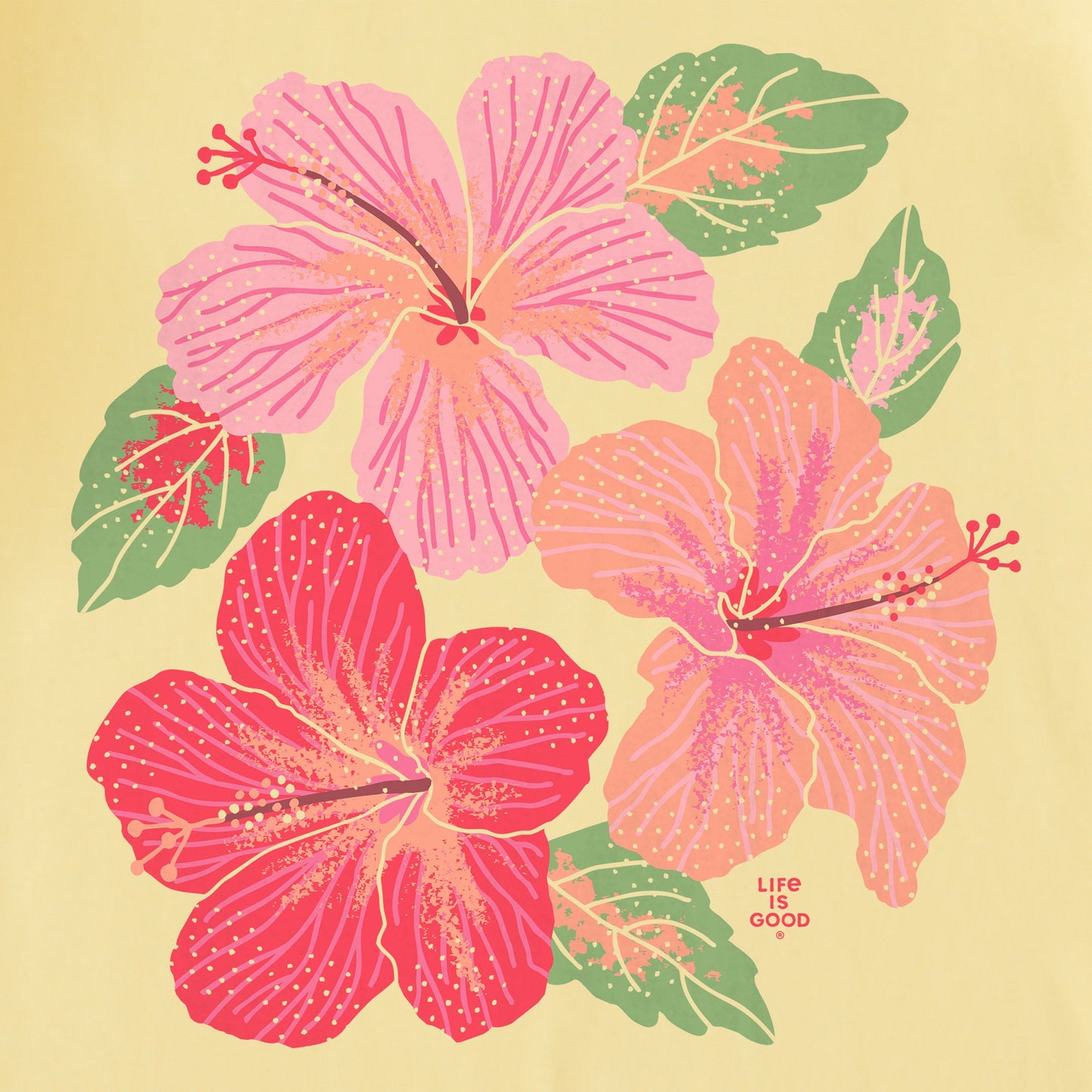 Women's Happy Hibiscus Short Sleeve Tee