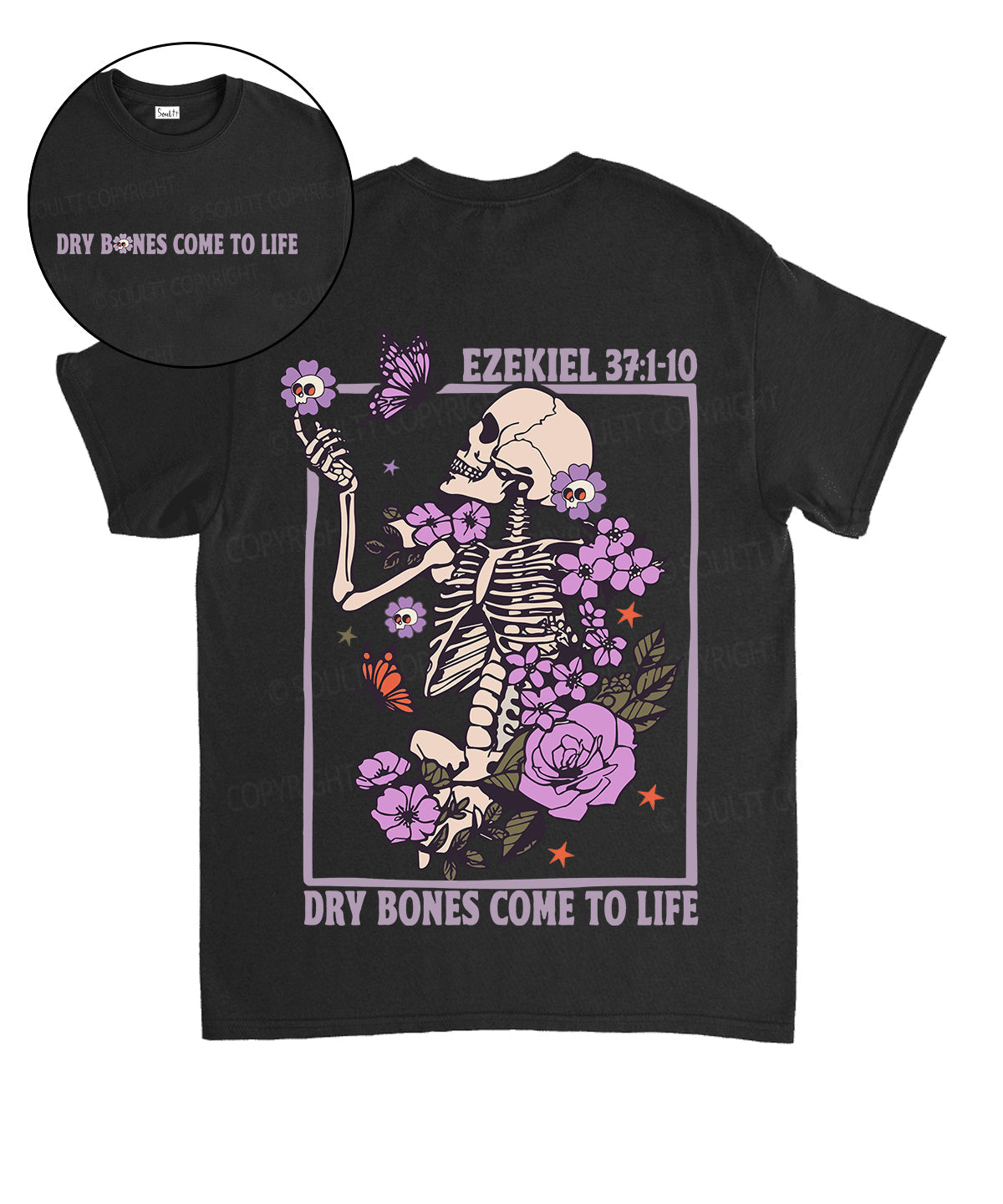 Dry Bones Come To Life Double Sided Unisex Cotton Christian T-Shirt Hoodie, Sweatshirt | CiraTrend.com (Image 1)