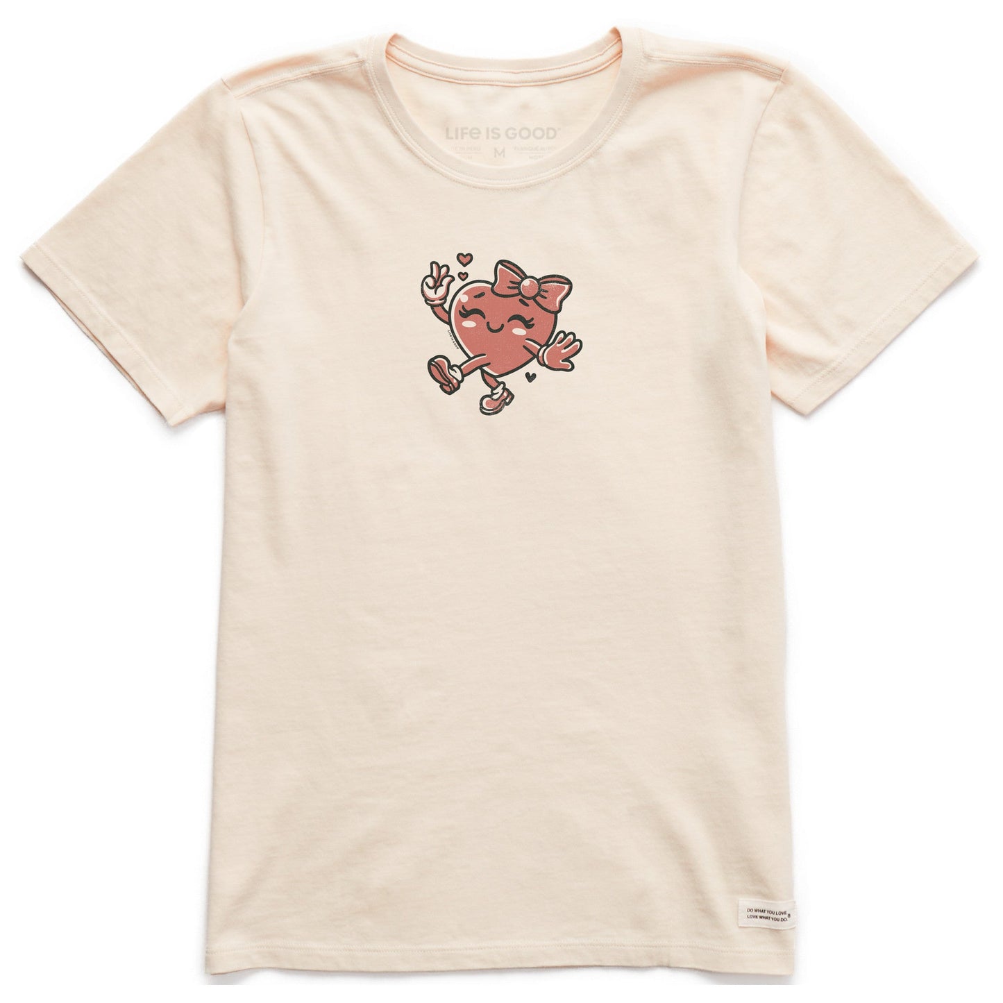 Women's Happy Heart Short Sleeve Crusher Tee