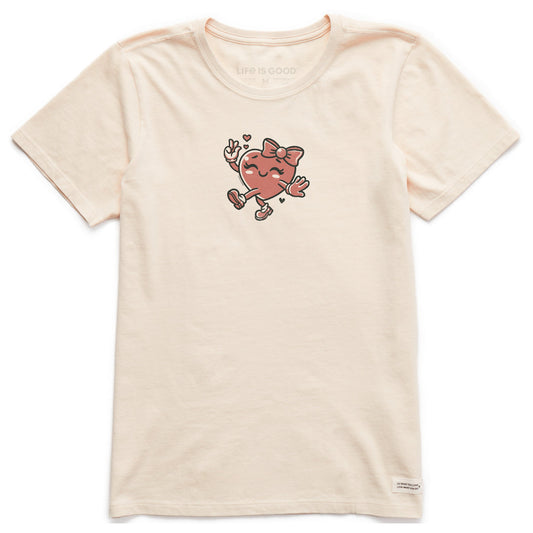 Women's Happy Heart Short Sleeve Crusher Tee