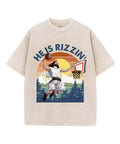 He Is Rizzin' Unisex Washed Christian T-shirt Style001 Hoodie, Sweatshirt | CiraTrend.com (Image 1)