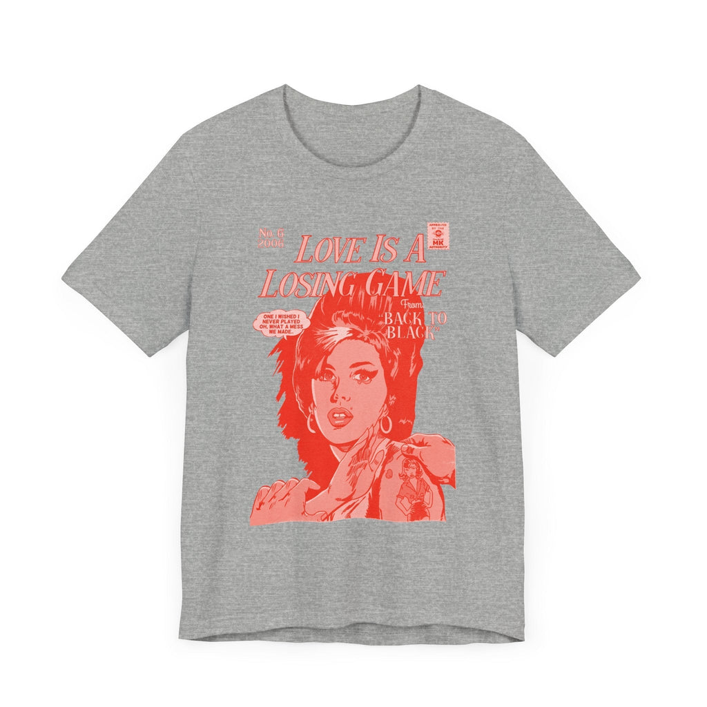 Amy Winehouse Love is a Losing Game  Red Variant Mens Short Sleeve TShirt Hoodie, Sweatshirt | CiraTrend.com (Image 2)