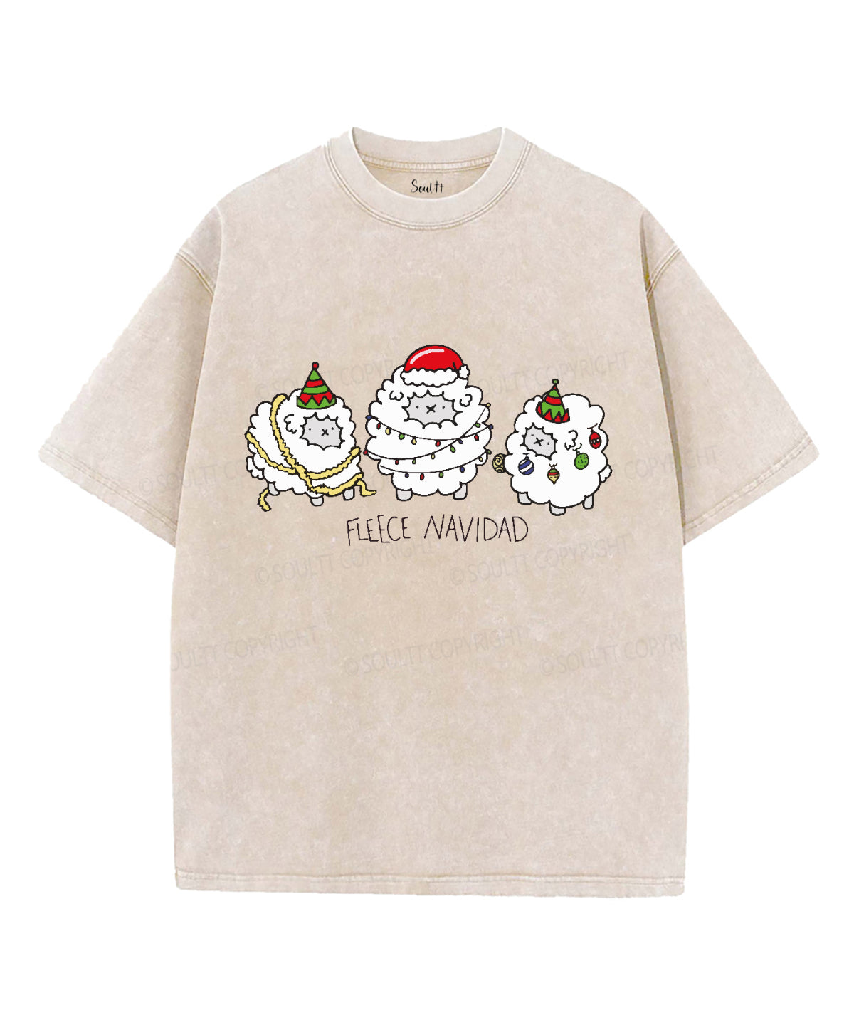 Fleece Navidad Washed Christian T-shirt Hoodie, Sweatshirt | CiraTrend.com (Image 4)