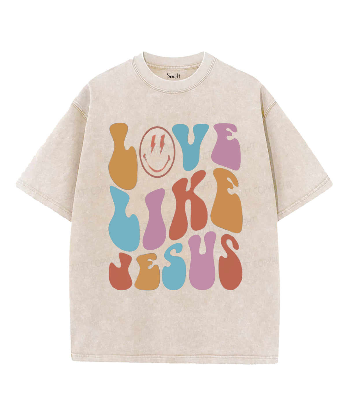 Love Like Jesus Unisex Washed Christian T-shirt Style002 Hoodie, Sweatshirt | CiraTrend.com (Image 1)