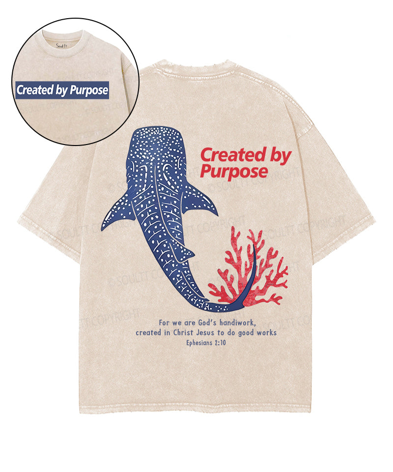 Created Purpose Double Sided Washed Christian Style001 T-Shirts, Hoodie, Sweatshirt