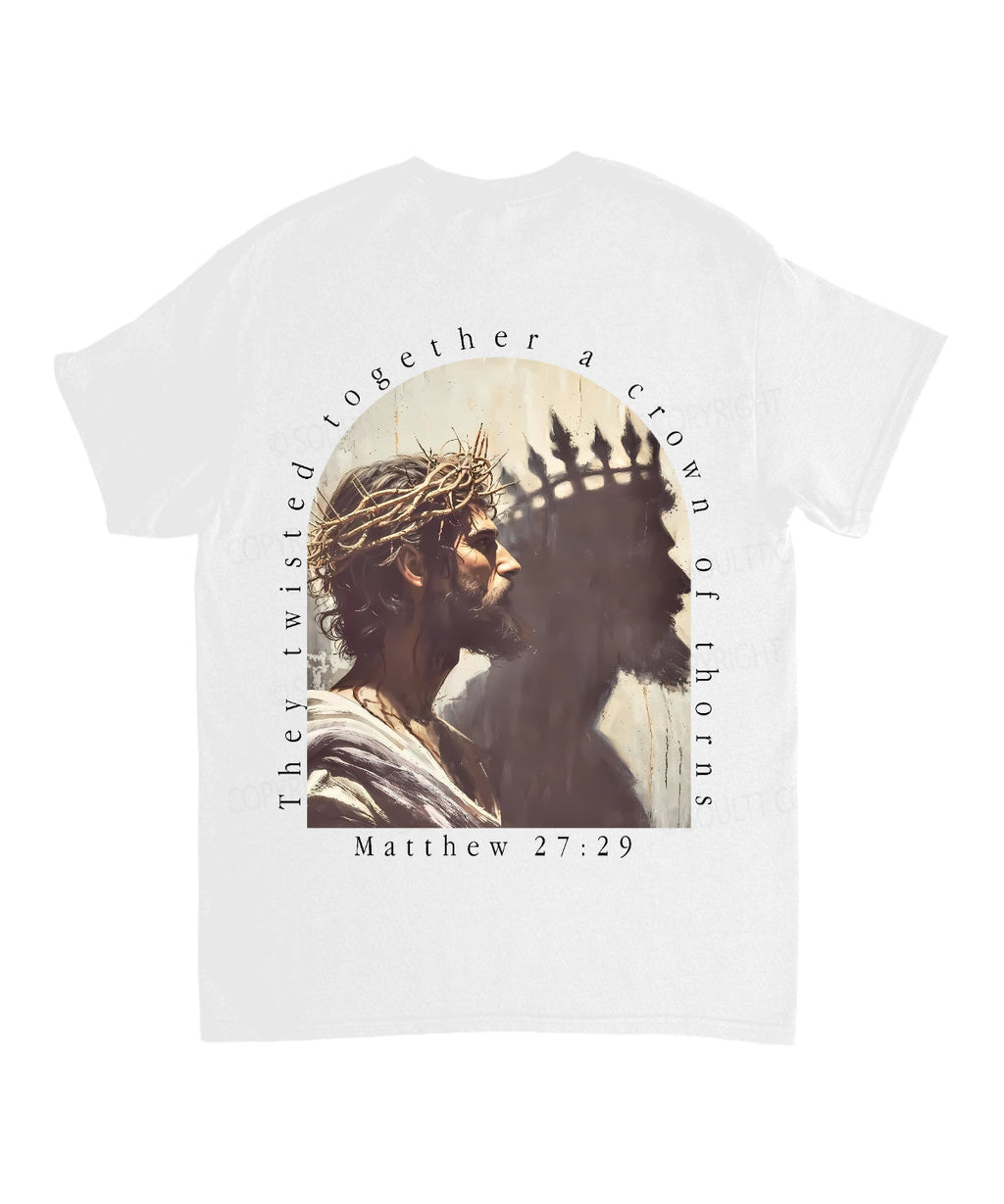 A Crown Of Thorns Double Sided Unisex Cotton Christian T-Shirt Hoodie, Sweatshirt | CiraTrend.com (Image 3)