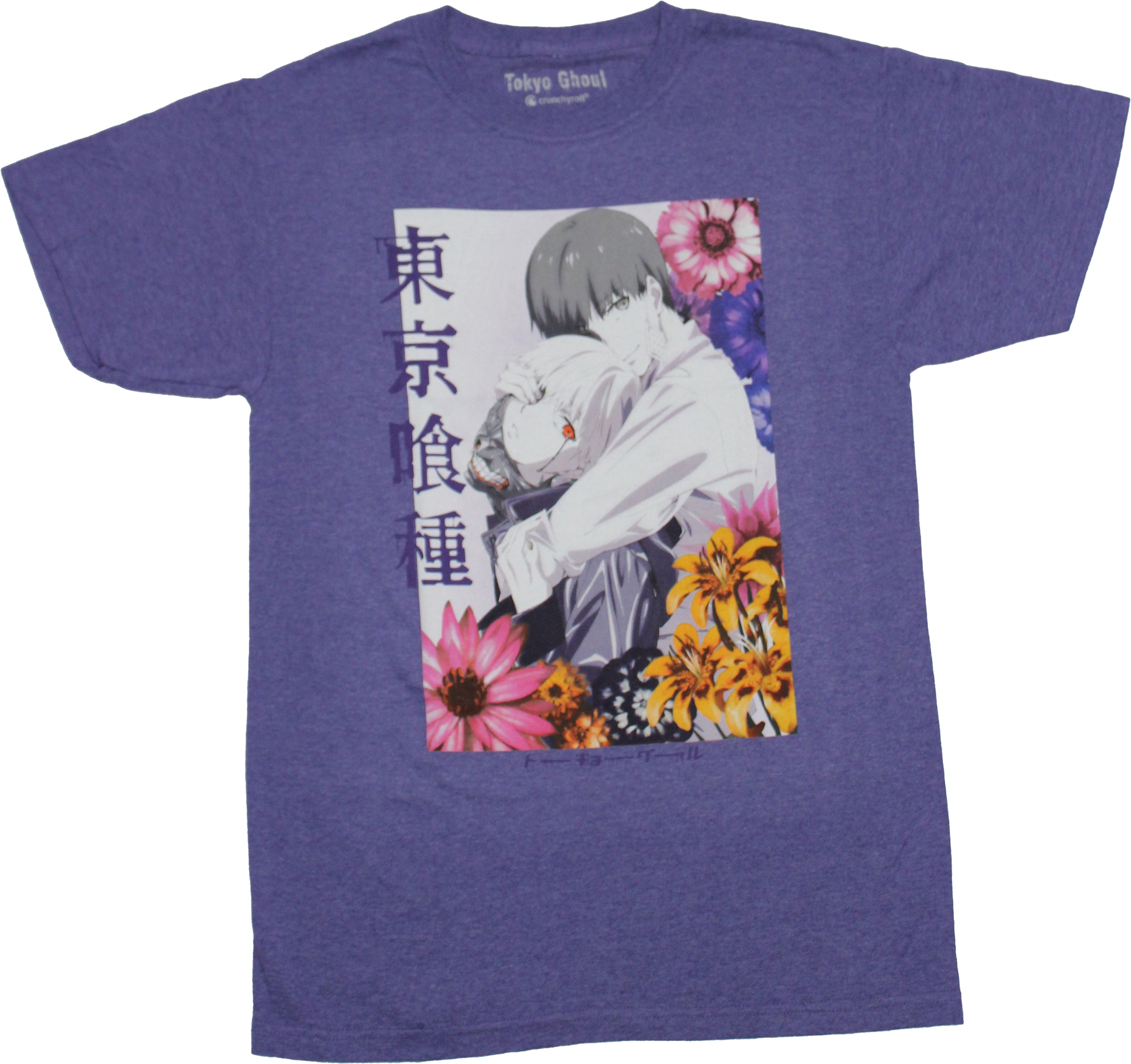 Tokyo Ghoul Mens T-Shirt - Flower Kanji Box Duo Image Hoodie, Sweatshirt | CiraTrend.com