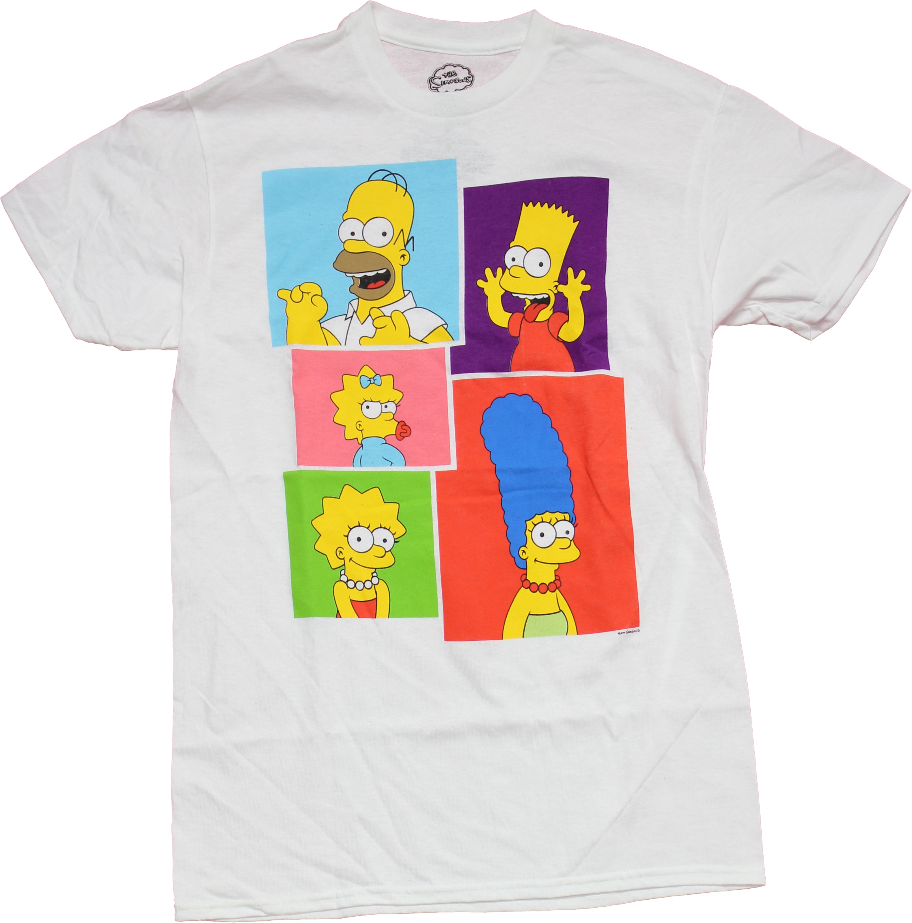 The Simpsons Mens T-Shirt - Character Portrait Color Boxes Hoodie, Sweatshirt | CiraTrend.com