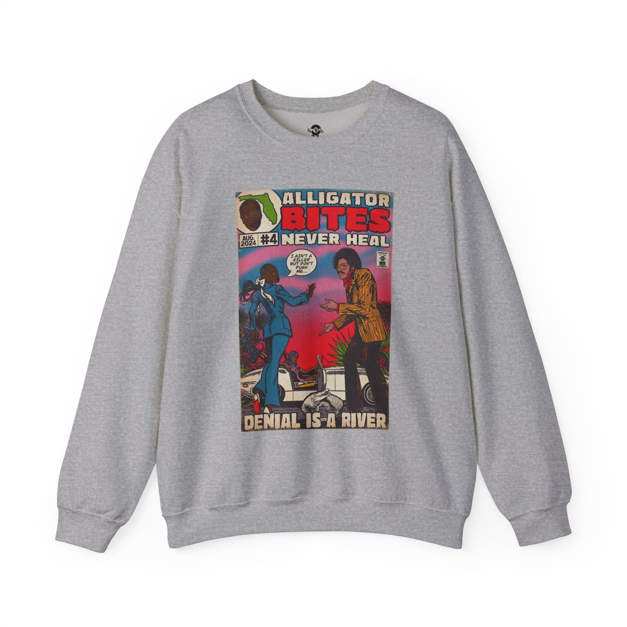 Denial is a River - Alligator Bites - Unisex Heavy BlendÃ¢â€žÂ¢ Crewneck Sweatshirt T-Shirts, Hoodie (Image 5)