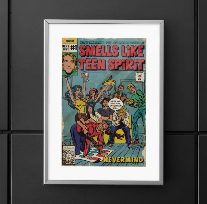 Smells Like Teen Spirit -  Vertical Matte Poster T-Shirts, Hoodie, Sweatshirt | CiraTrend.com (Image 1)