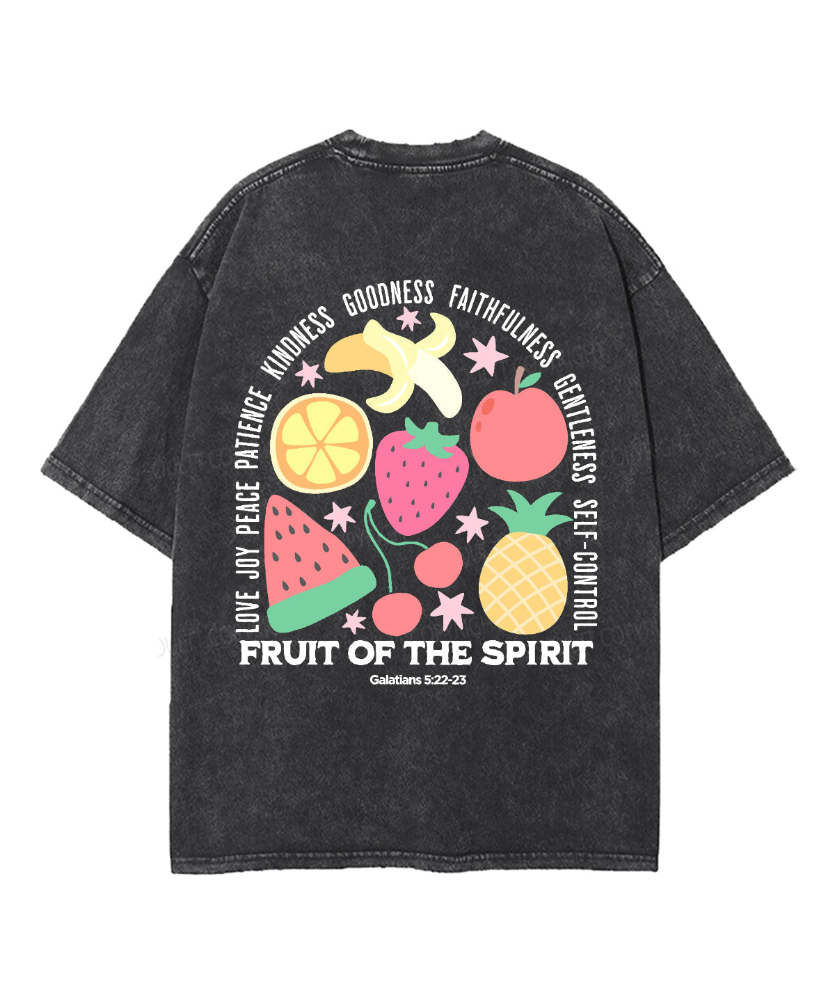 Fruit Of The Spirit Double Sided Unisex Washed Christian T-shirt Style009 Hoodie, Sweatshirt | CiraTrend.com (Image 3)