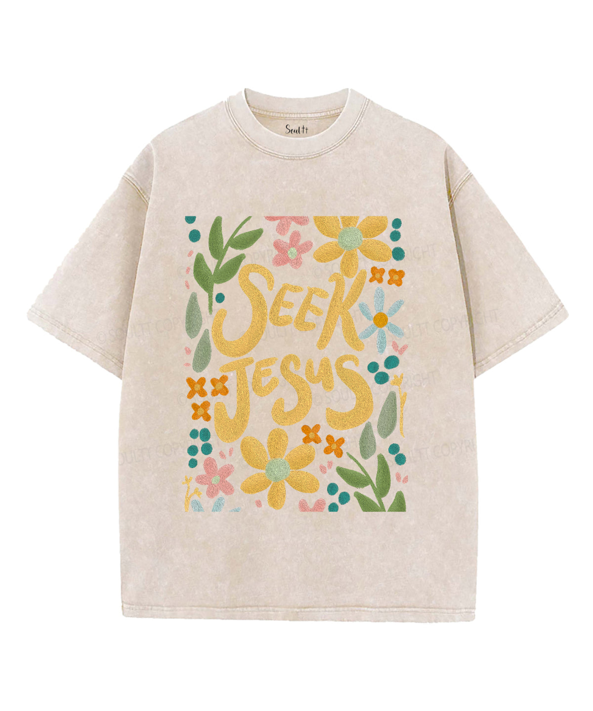 Seek Jesus Unisex Washed Christian T-shirt Hoodie, Sweatshirt | CiraTrend.com (Image 4)