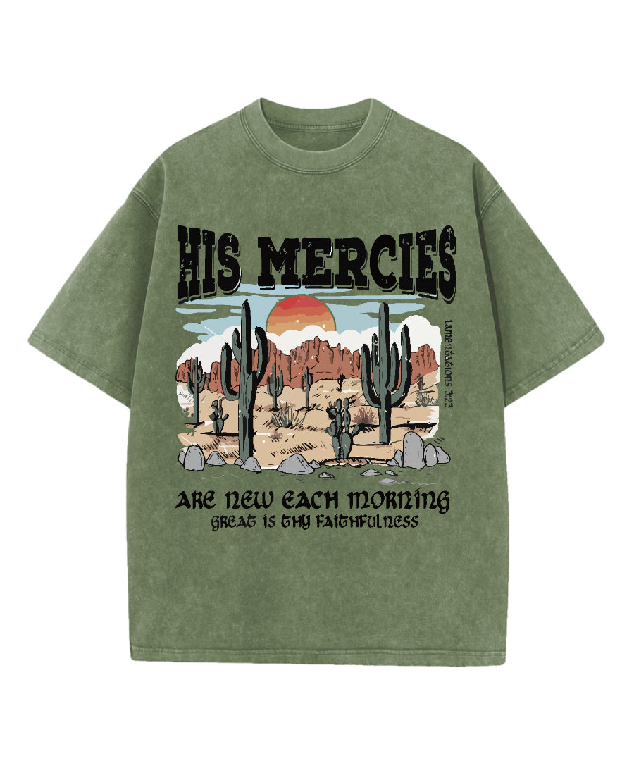 His Mercies Washed Christian T-Shirts, Hoodie, Sweatshirt