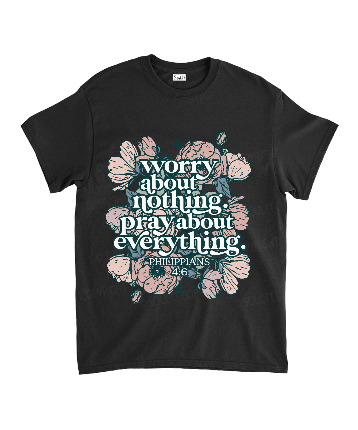 Worry About Nothing Pray About Everything Unisex Cotton Christian T-Shirt Hoodie, Sweatshirt | CiraTrend.com (Image 3)