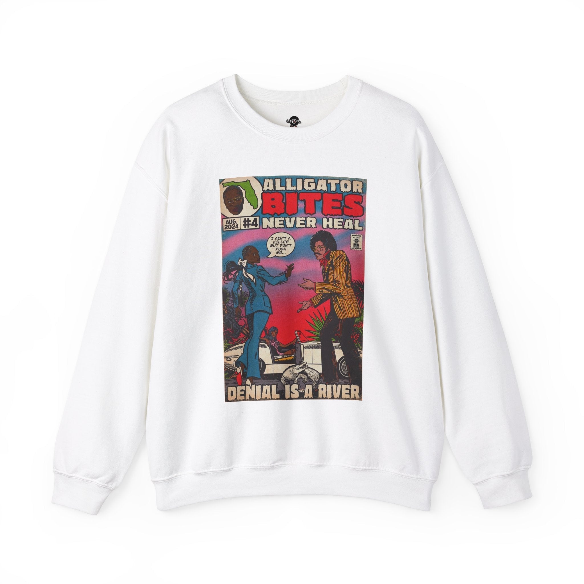 Denial is a River - Alligator Bites - Unisex Heavy BlendÃ¢â€žÂ¢ Crewneck Sweatshirt T-Shirts, Hoodie (Image 2)