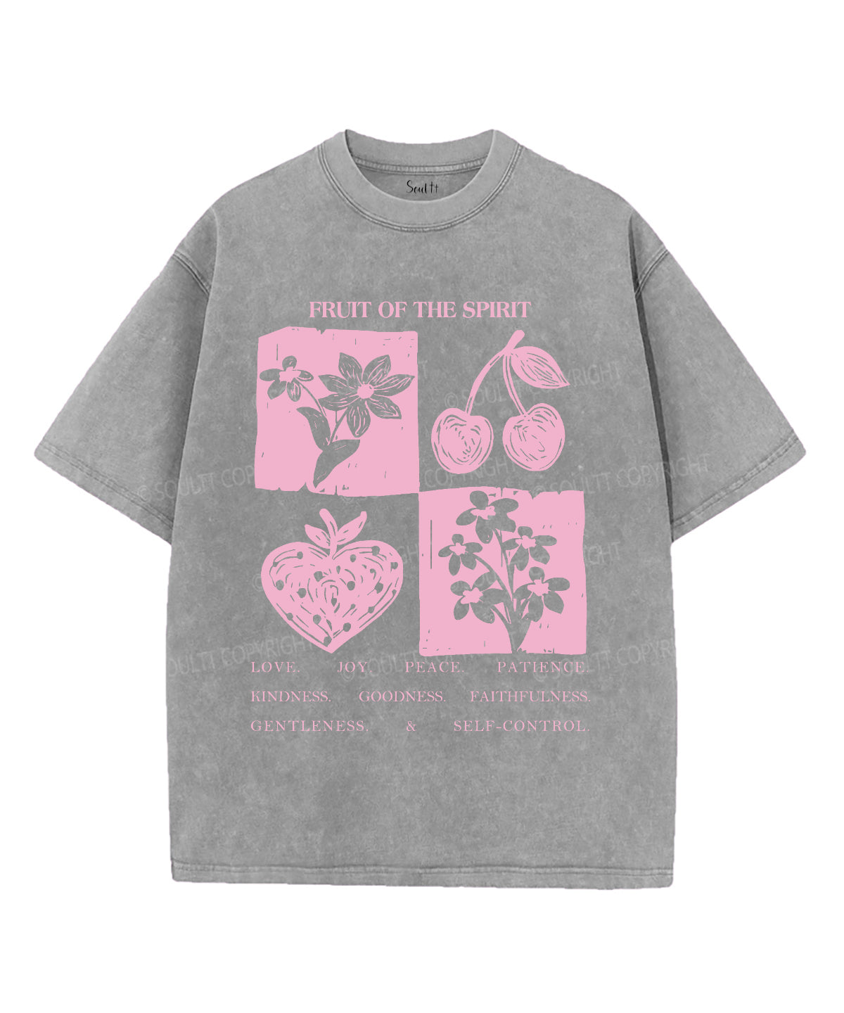 Fruit Of The Spirit Unisex Washed Christian T-shirt Style008 Hoodie, Sweatshirt | CiraTrend.com (Image 2)
