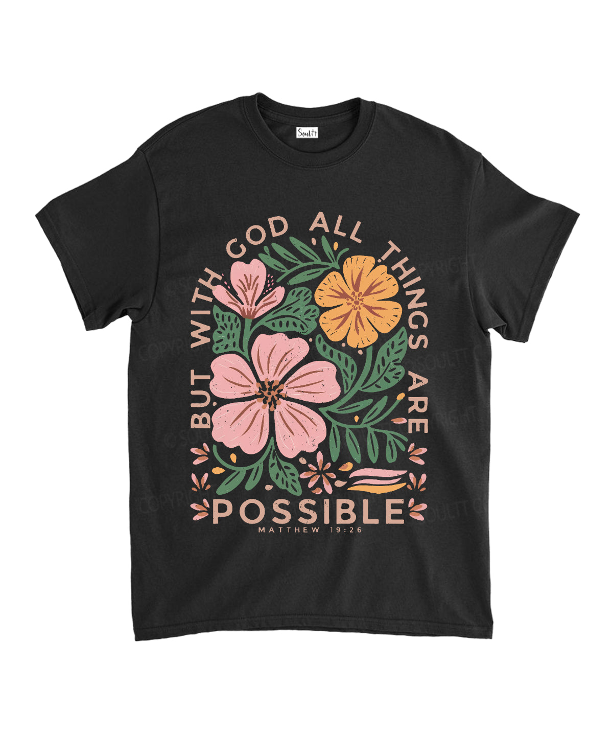 All Things Are Possible Unisex Cotton Christian T-Shirt Hoodie, Sweatshirt | CiraTrend.com (Image 3)
