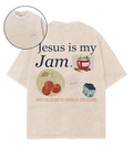 Jesus Is My Jam Double Sided Unisex Washed Christian T-shirt Style002 Hoodie, Sweatshirt | CiraTrend.com (Image 1)