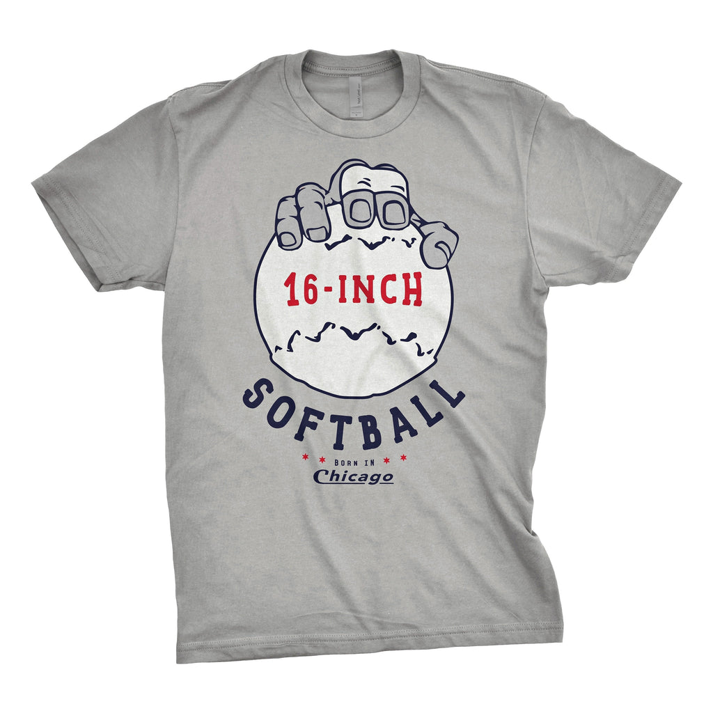 16-Inch Softball Chitown Clothing Mens T Shirt Grey Hoodie, Sweatshirt | CiraTrend.com (Image 1)