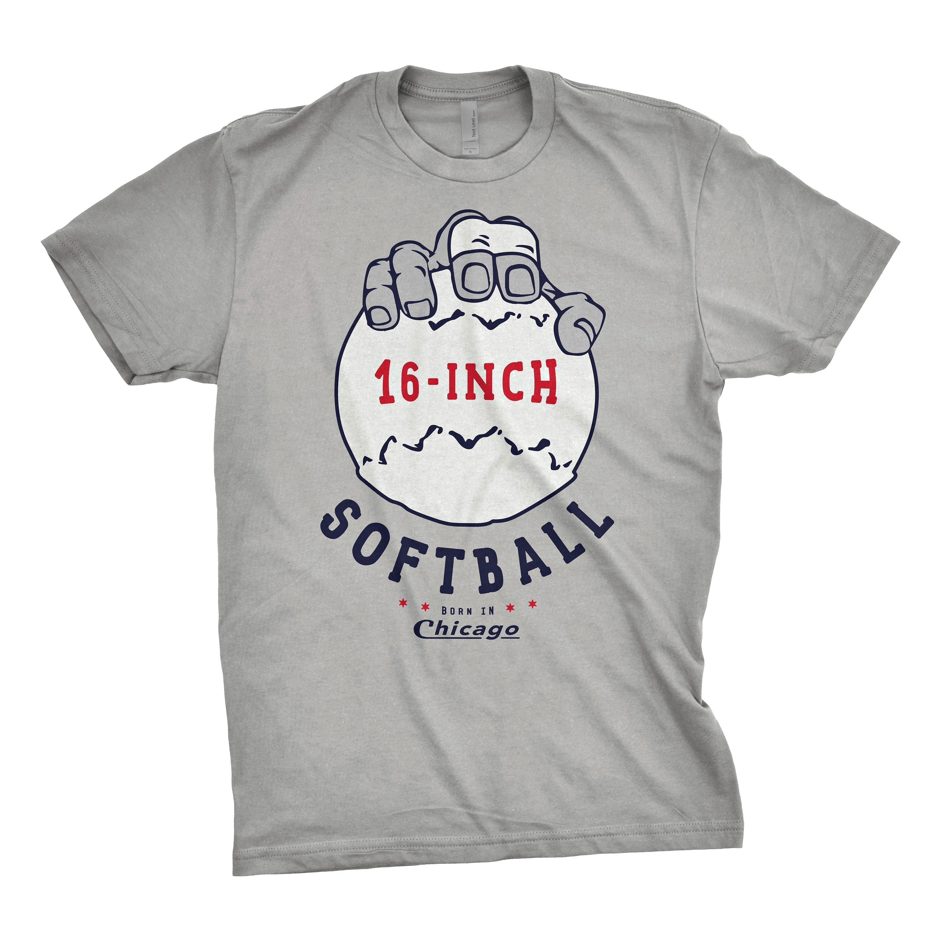 16-Inch Softball Chitown Clothing Mens T Shirt Grey Hoodie, Sweatshirt | CiraTrend.com (Image 1)
