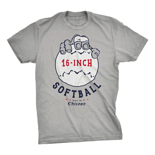 16-Inch Softball Chitown Clothing Mens T Shirt Grey Hoodie, Sweatshirt | CiraTrend.com (Image 1)