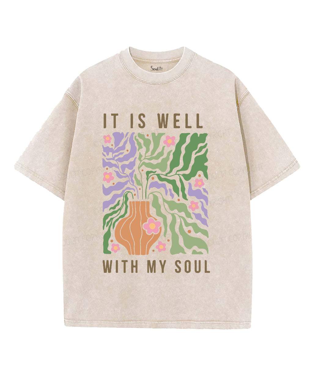 It Is Well With My Soul Washed Christian T-shirt Style028 Hoodie, Sweatshirt | CiraTrend.com (Image 2)