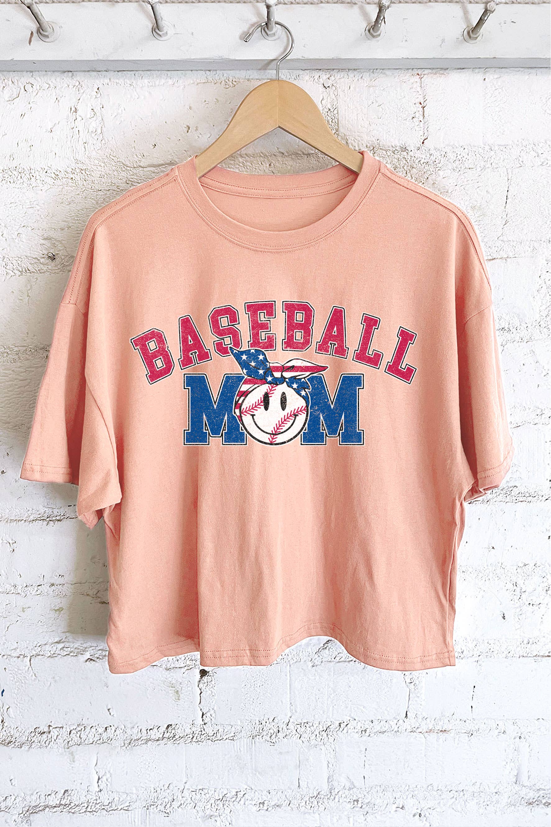 Baseball Mom Graphic Long Crop Top