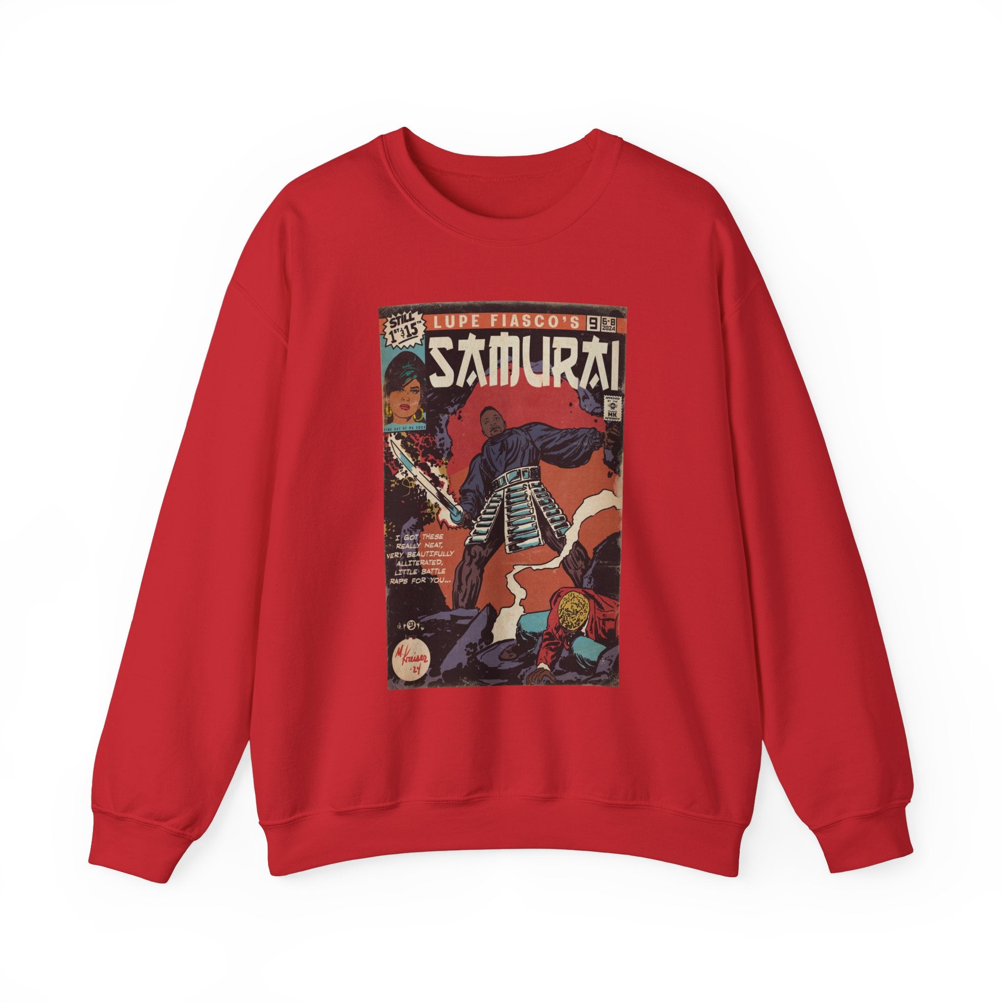 Samurai Unisex Heavy BlendÃ¢â€žÂ¢ Crewneck Sweatshirt T-Shirts, Hoodie | CiraTrend.com (Image 2)