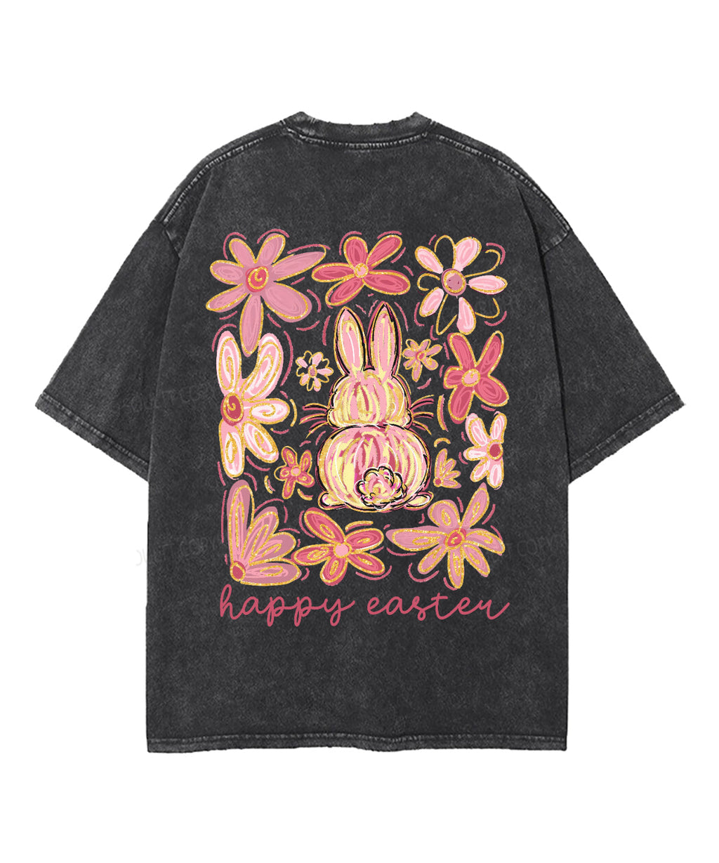 Happy Easter Double Sided Unisex Washed Christian T-shirt Hoodie, Sweatshirt | CiraTrend.com (Image 3)