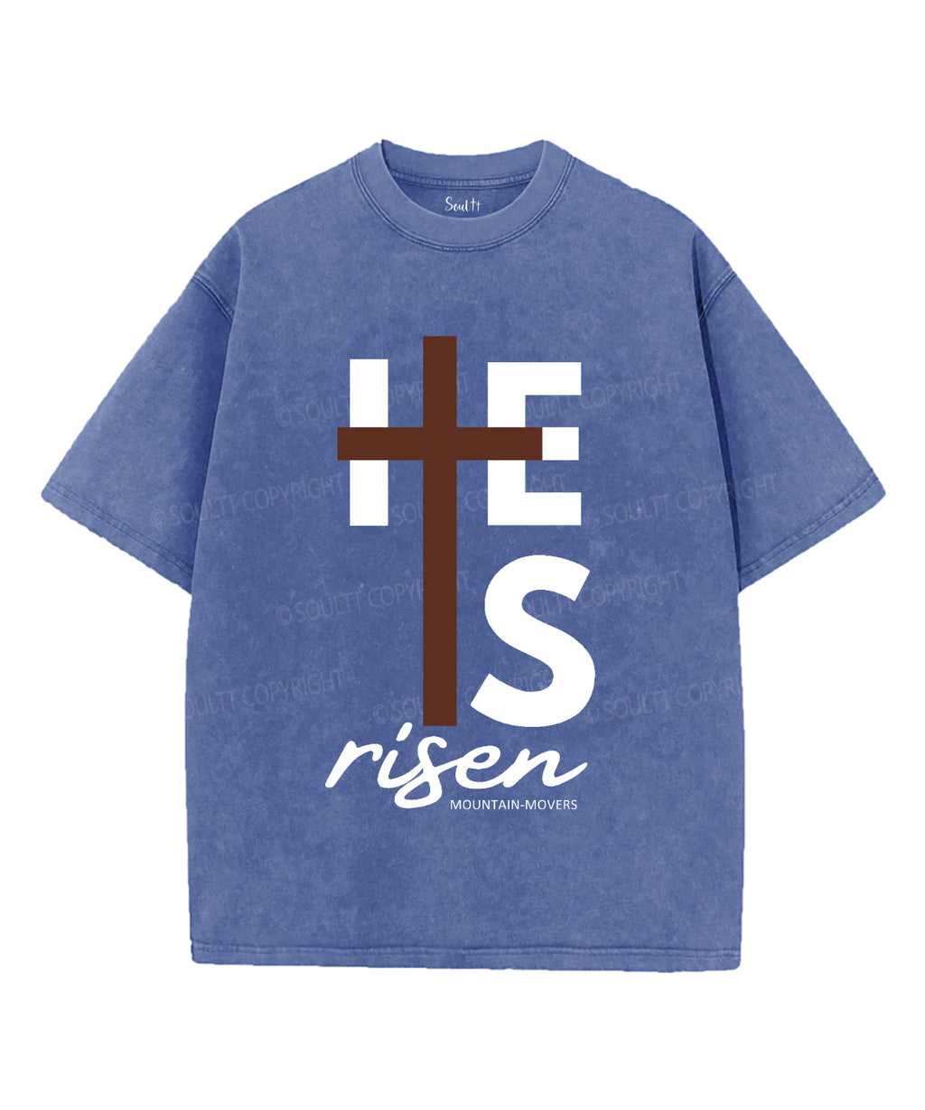 He Is Risen Unisex Washed Christian T-shirt Style005 Hoodie, Sweatshirt | CiraTrend.com (Image 4)