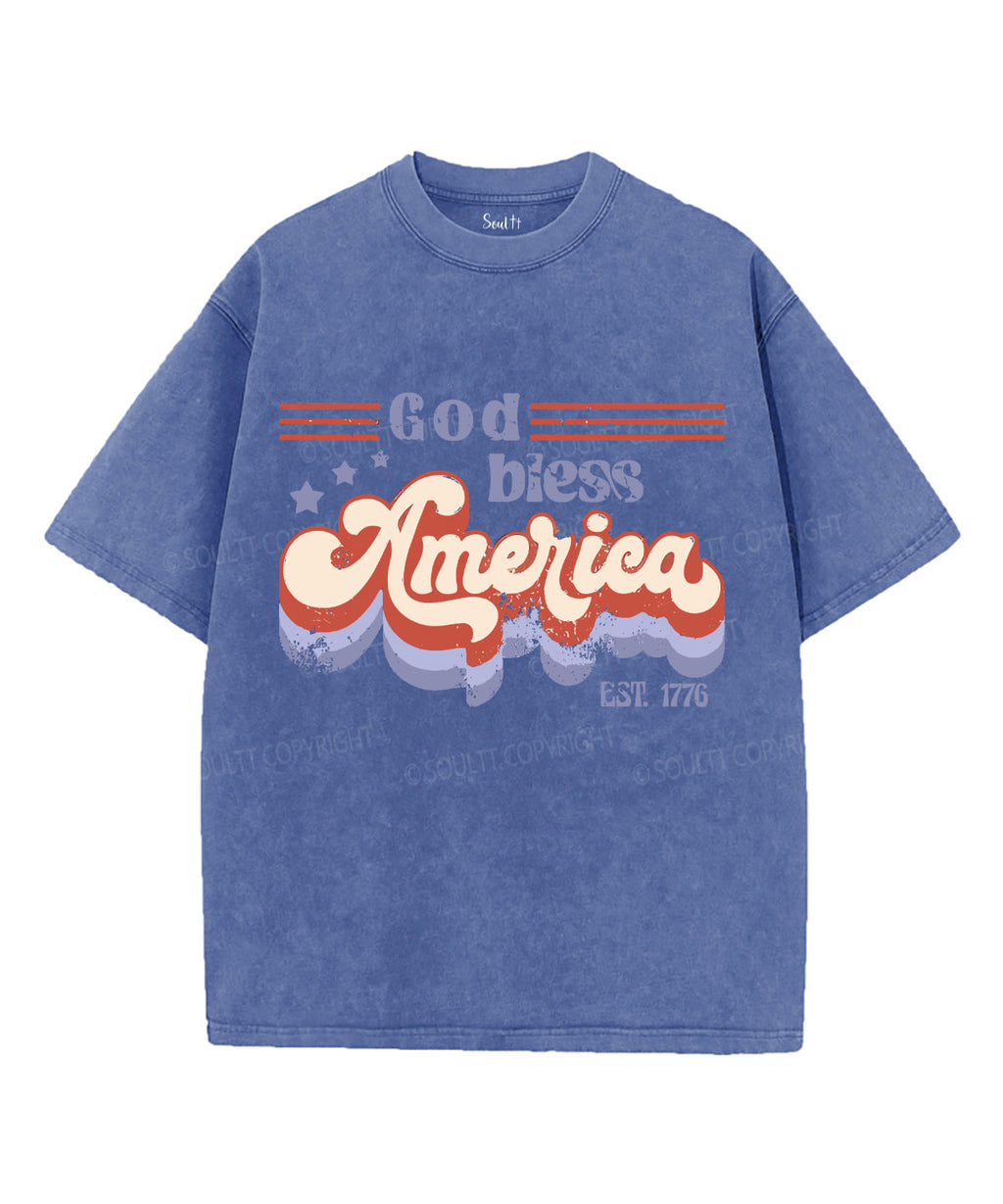 God Bless America Washed Christian Style004 T-Shirts, Hoodie, Sweatshirt