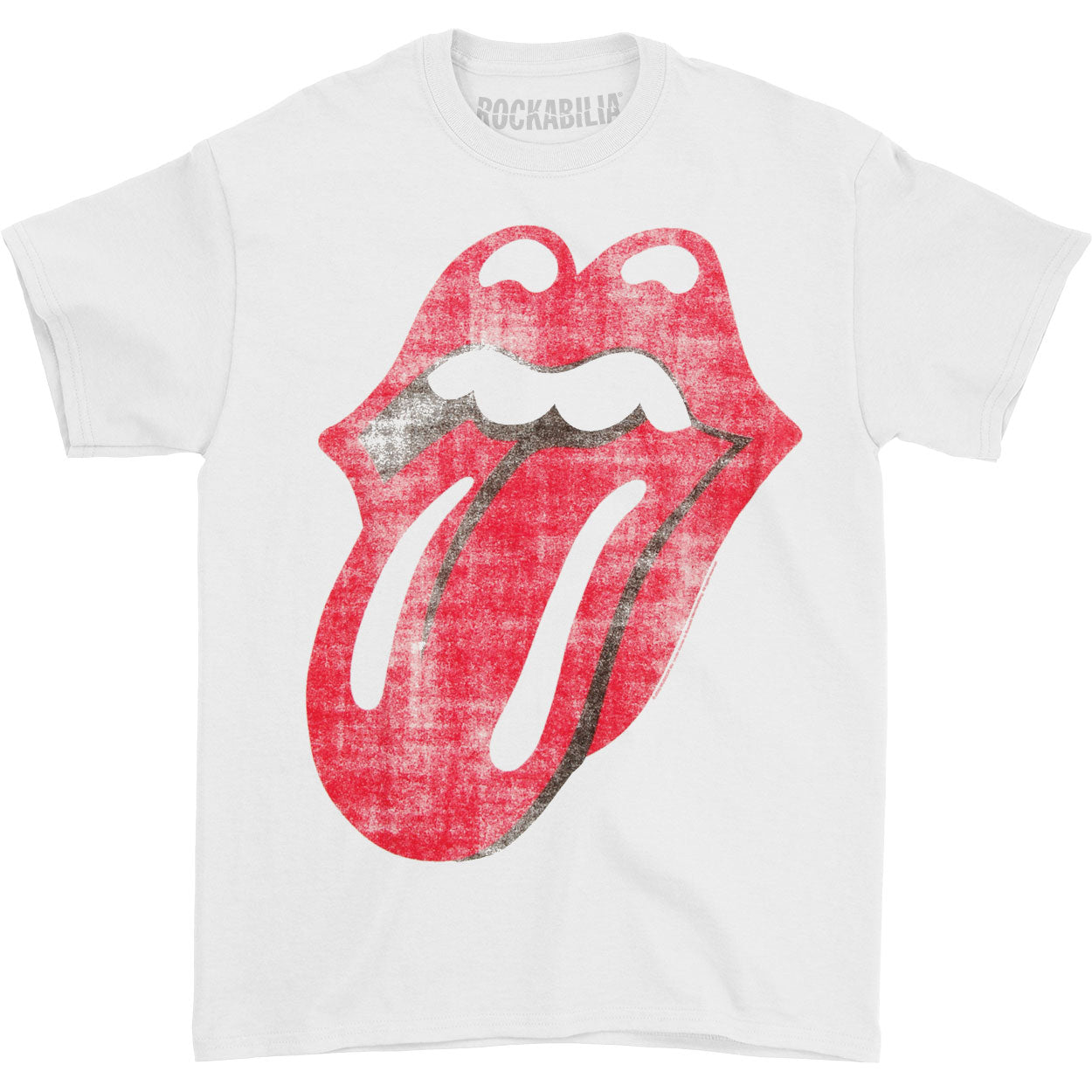 Classic Distressed Tongue On White T-shirt Hoodie, Sweatshirt | CiraTrend.com (Image 1)