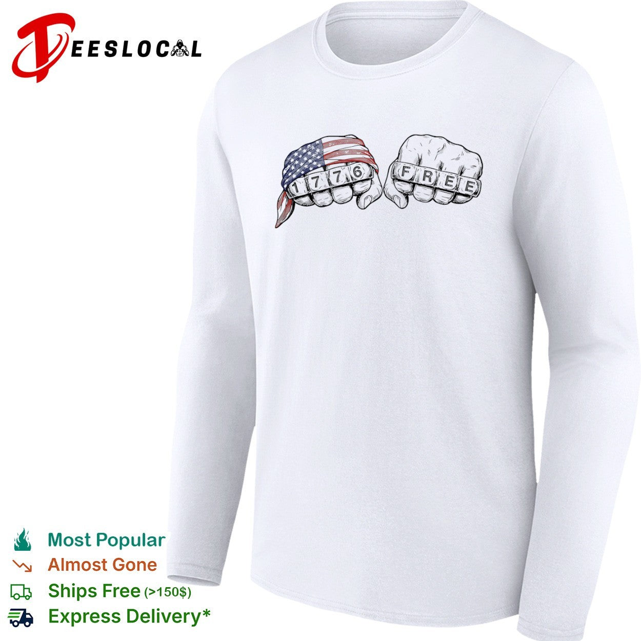 1776 Free American Flag Independence Day shirt