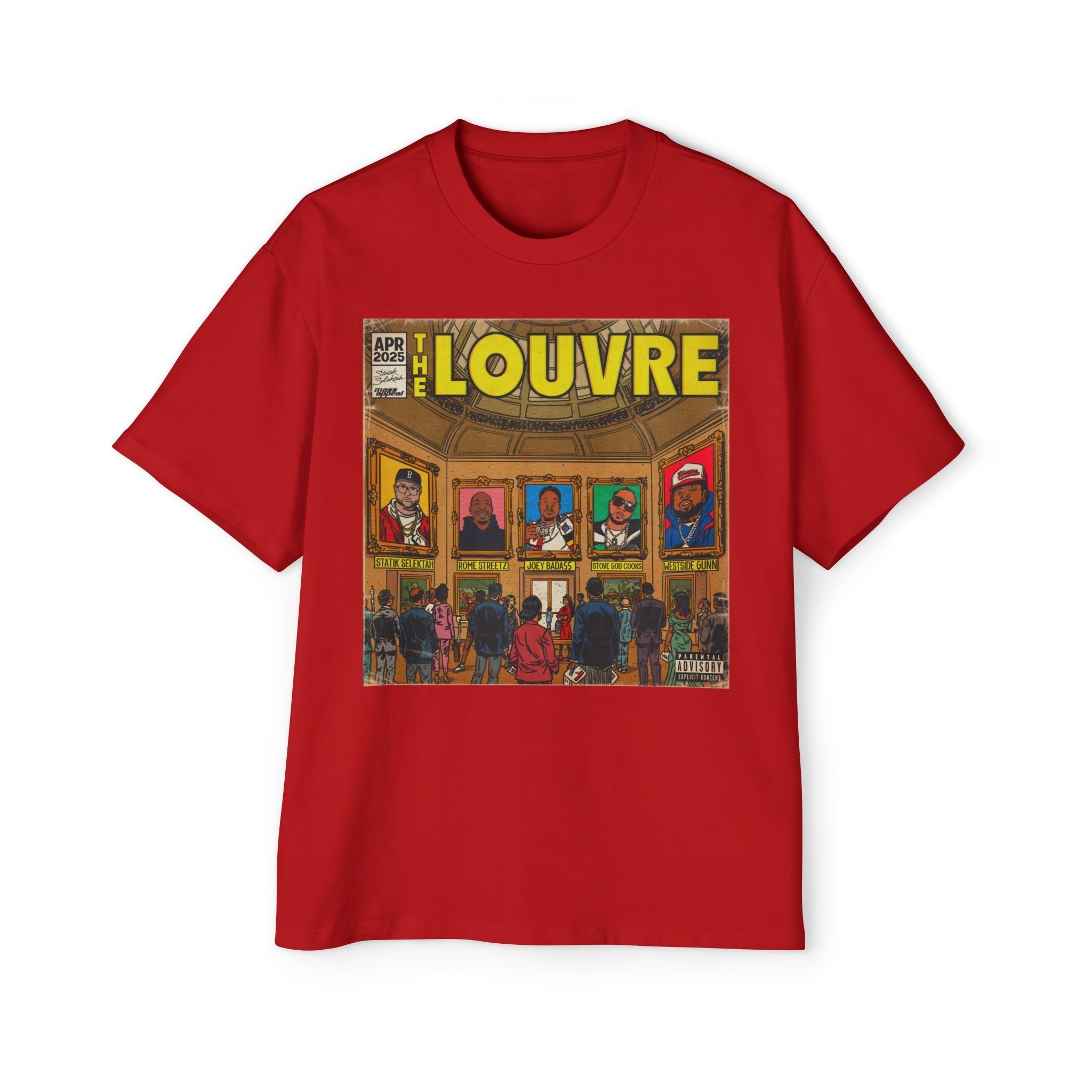 The Louvre - Men's Heavy Oversized Tee Hoodie, Sweatshirt | CiraTrend.com (Image 1)