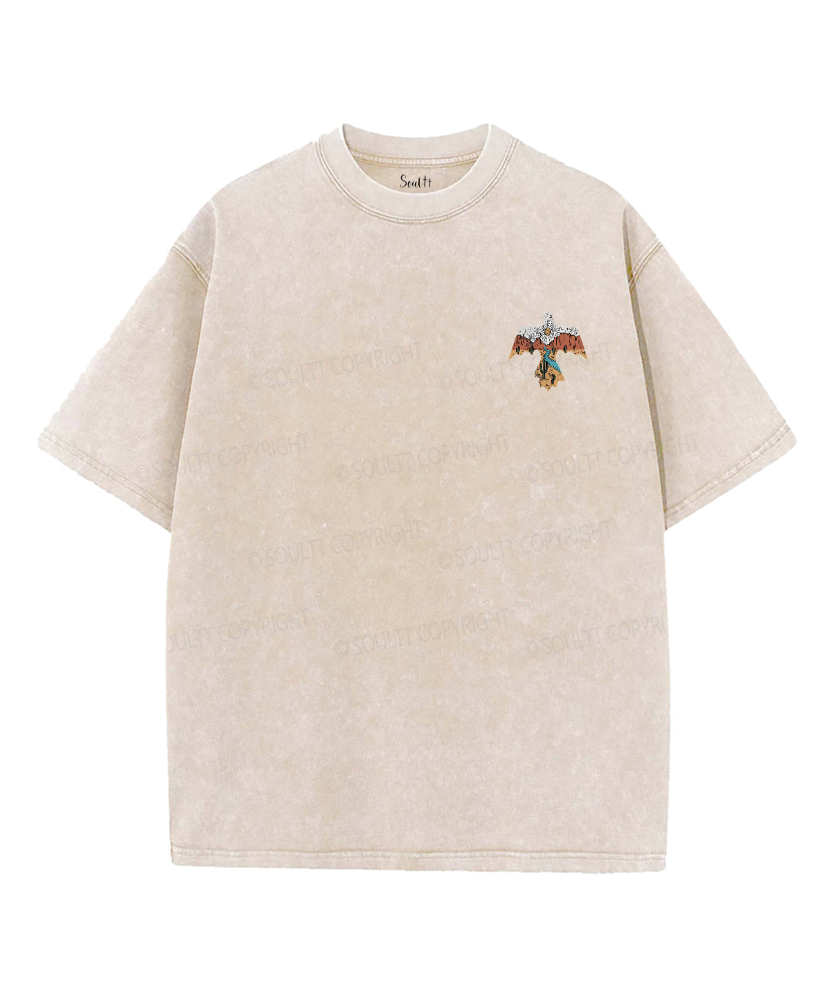 Under His Wings You Will Find Refuge Double Sided Unisex Washed Christian T-shirt Hoodie, Sweatshirt (Image 2)