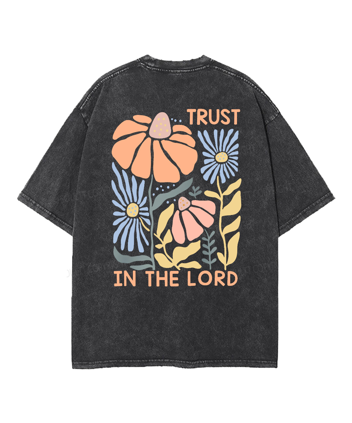 Trust In The Lord Double Sided Unisex Washed Christian T-shirt Hoodie, Sweatshirt | CiraTrend.com (Image 5)