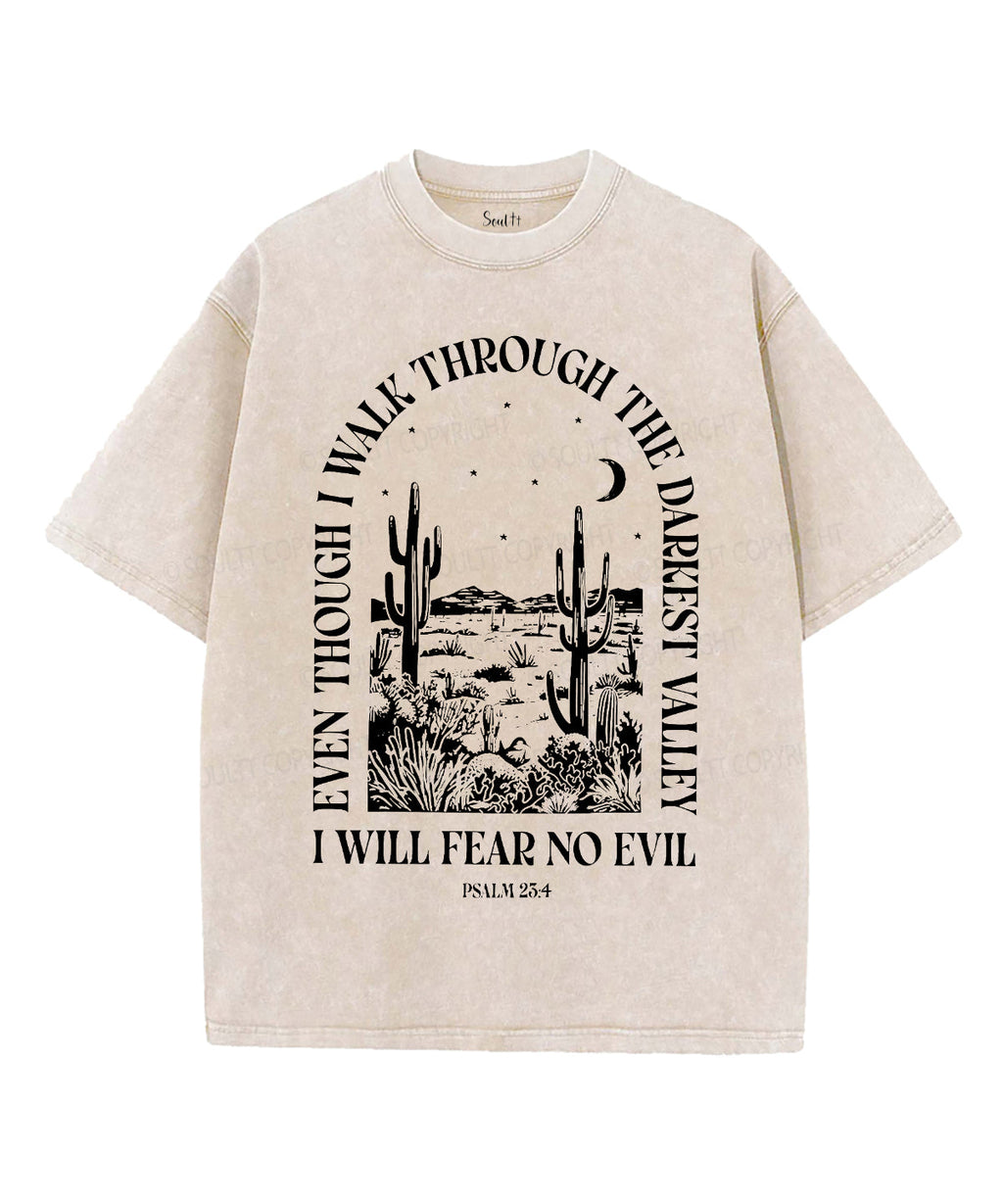 I Will Fear No Evil Washed Christian Style002 T-Shirts, Hoodie, Sweatshirt
