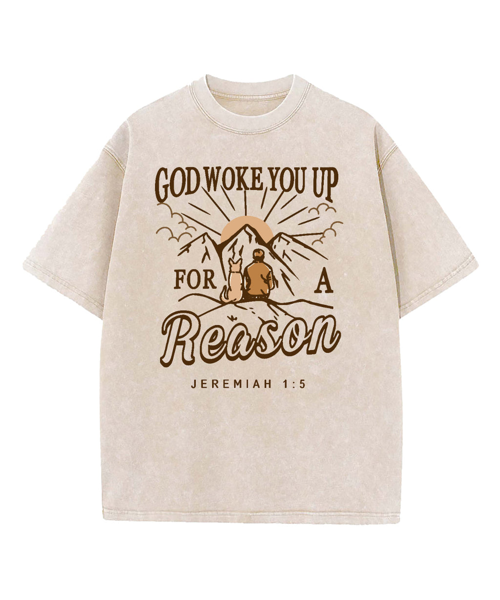 God Woke You Up Washed Christian T-Shirts, Hoodie, Sweatshirt