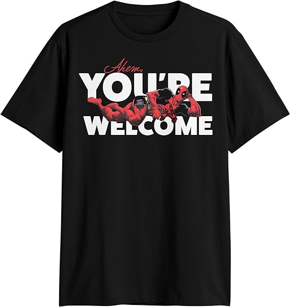 Deadpool Mens T-Shirt - Relaxing Ahem You're Welcome Image Hoodie, Sweatshirt | CiraTrend.com